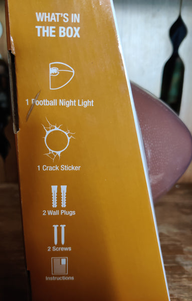 Brand New Football 3-D Deco Wall Light