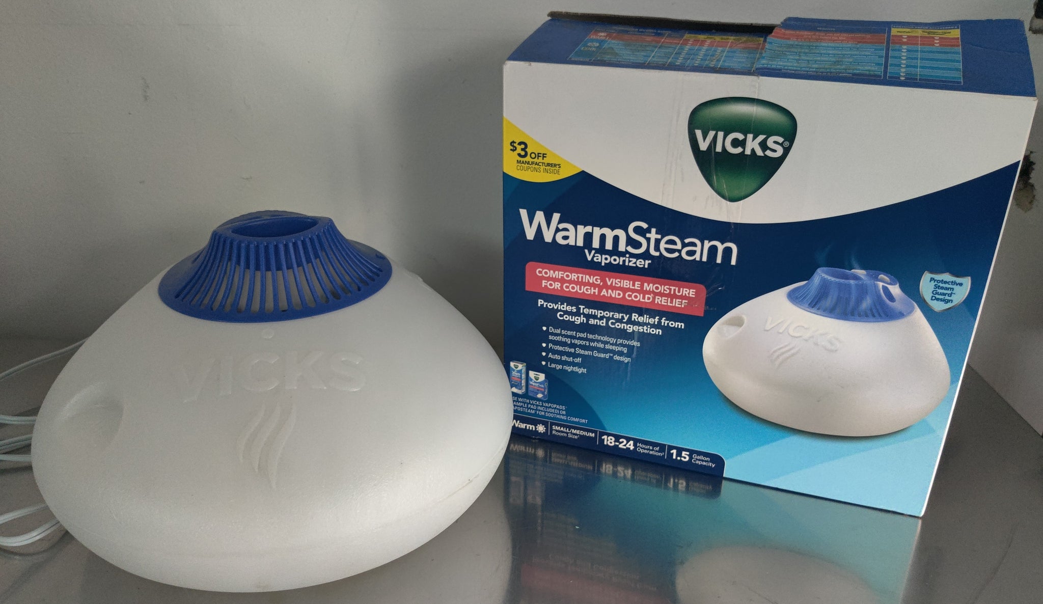 Vicks Vaporizador Warm Steam Auto 1.5