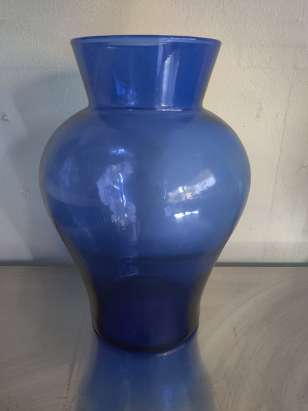Large Royal Blue Glass Vase