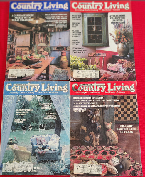 Full Set 12 Issues Vintage 1986 Country Living Magazines
