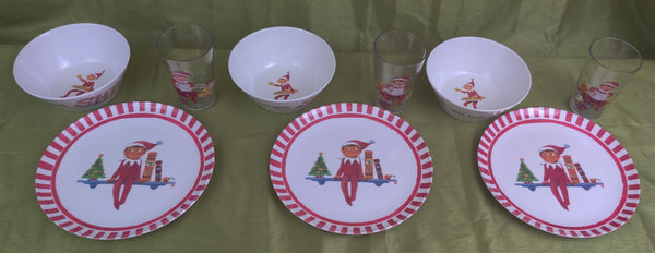 POTTERY BARN KIDS Elf on the Shelf 3 Piece Dish Set