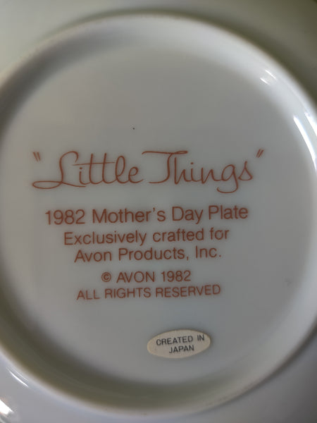 5" Vintage Avon Mother's Day Collectible Plate