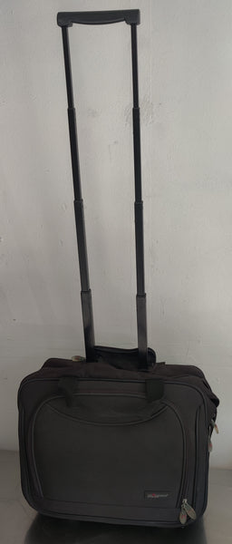 Traveler's Choice Black Rolling Suitcase / Rolling Briefcase (READ DETAILS)