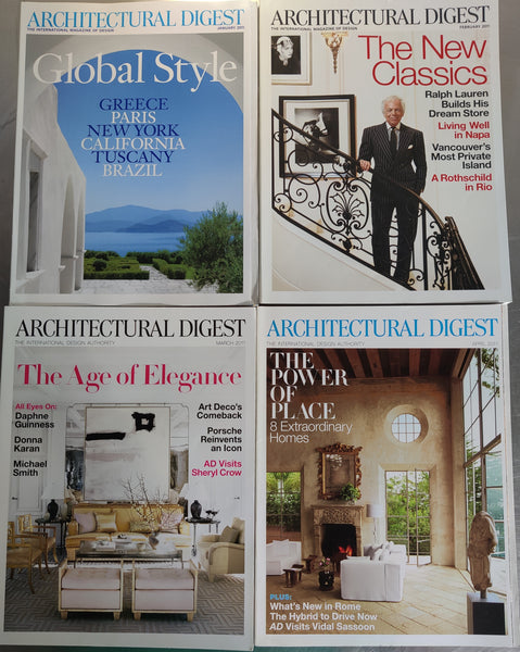 2011 Full Set (12 Issues; January to December) Architectural Digest Magazine