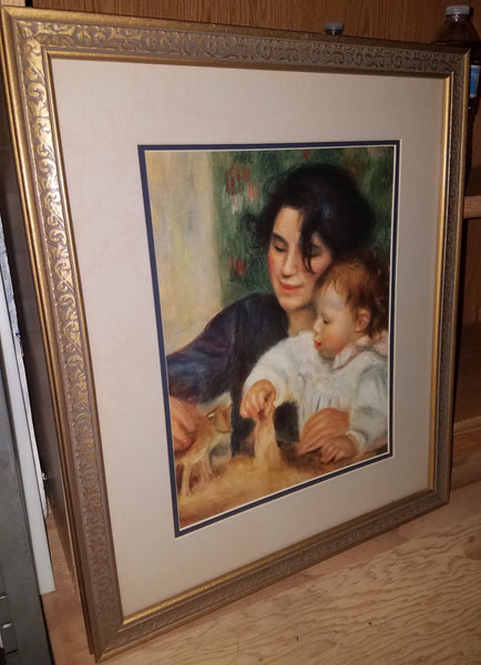 Pierre-Auguste Renoir; Gabrille and Jean 18" x 22" Matted & Framed Picture / Print