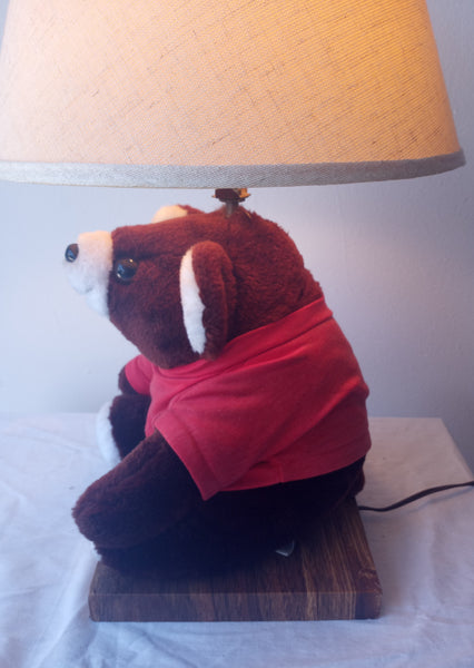 Vintage 20" Stuffed Plush Teddy Bear Table / Desk Lamp