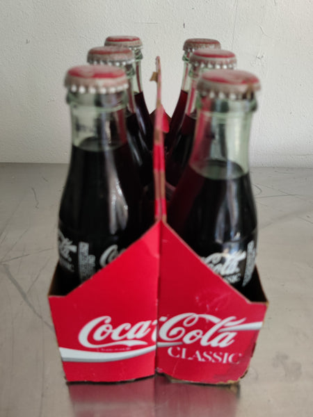 Six Pack of Vintage Collectible Coca Cola Bottles w/ Carrier (READ DETAILS)