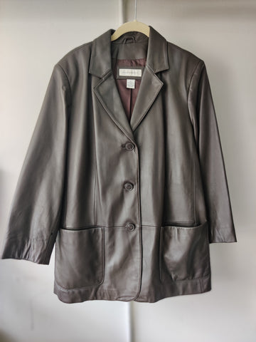 Women's PRESTON & YORK Dark Brown Large Polyester Fully Lined Jacket