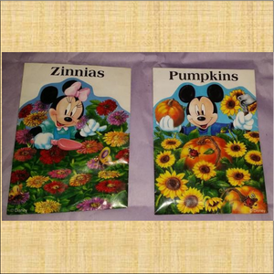DISNEY Vintage Mickey Pumpkin & Minnie Zinnia Seeds